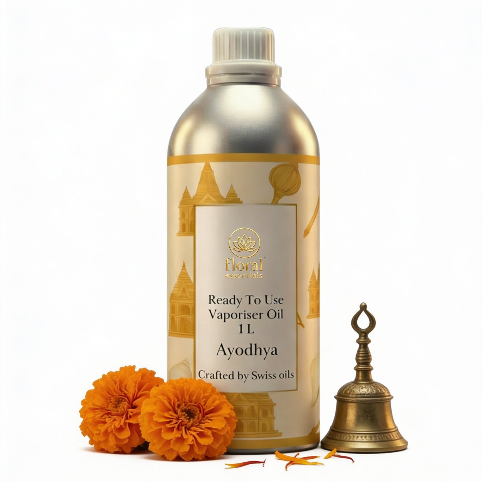 Floral Essentials Ayodhya Vaporiser Oil 1L | Ready to Use Aroma Oil