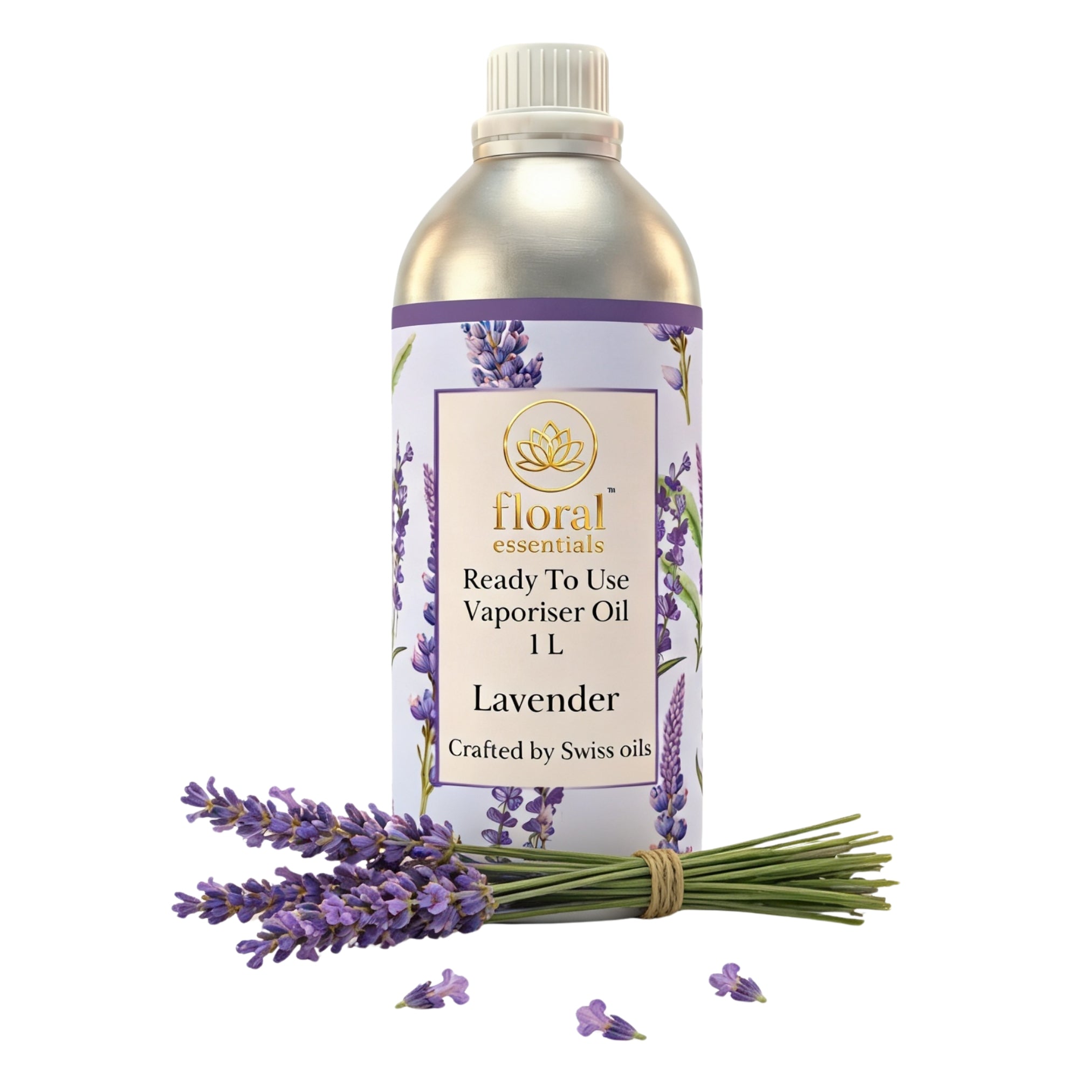 Floral Essentials Lavender Vaporiser Oil 1L | Ready to Use Aroma Oil