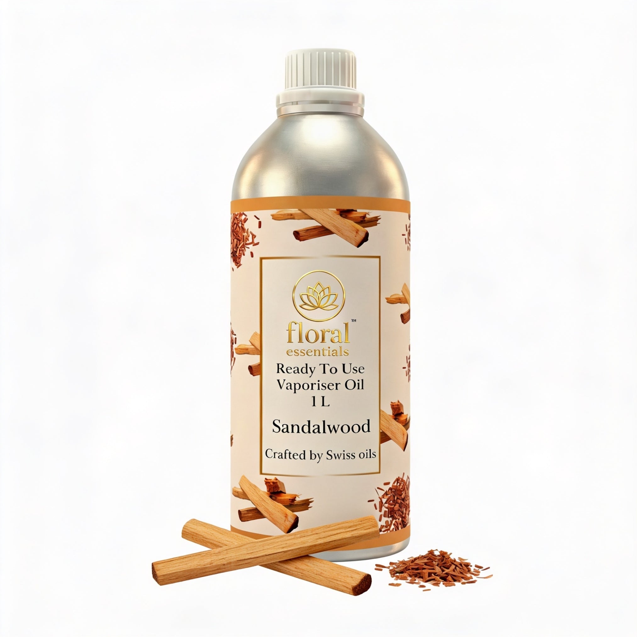 Floral Essentials Sandalwood Vaporiser Oil 1L | Ready to Use Aroma Oil