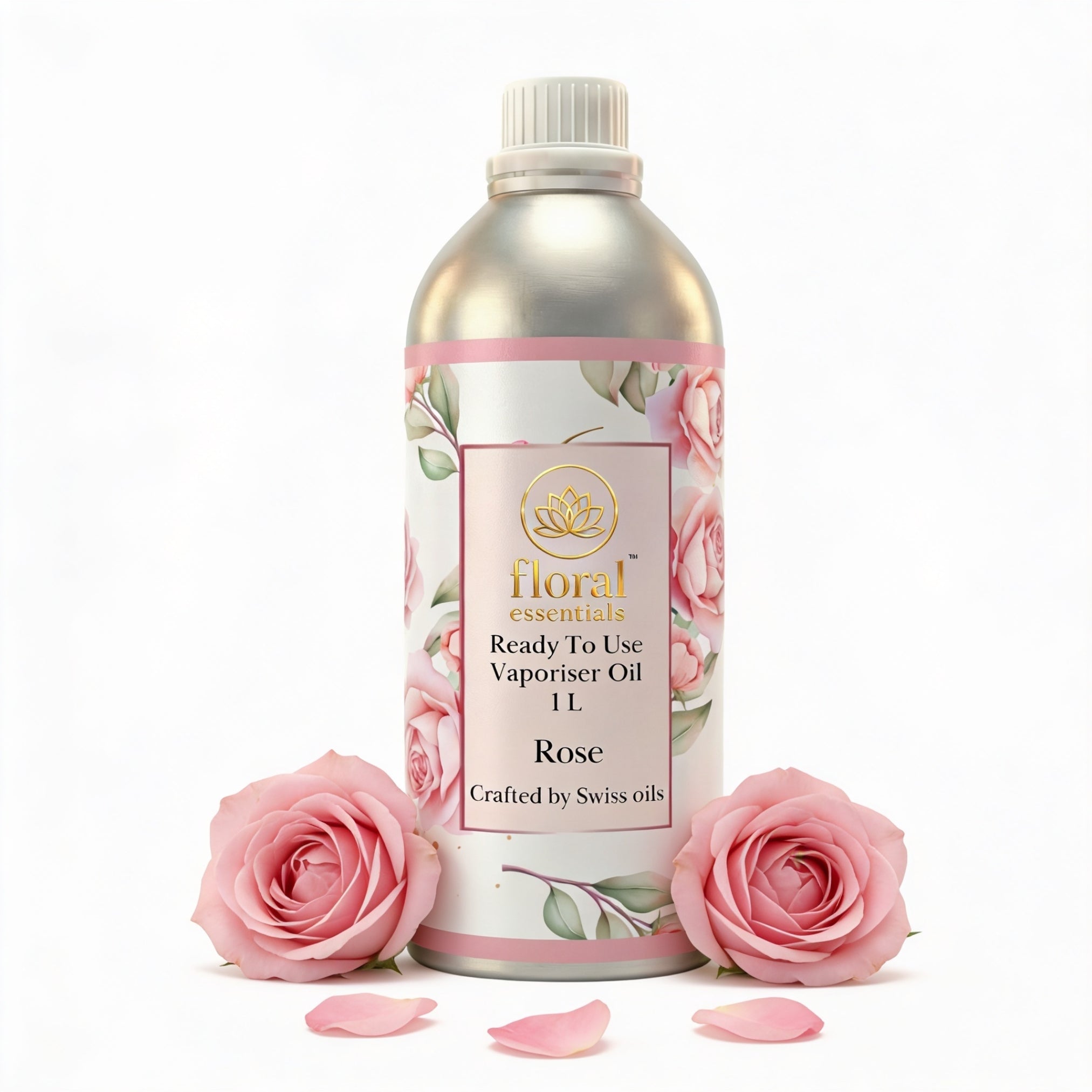 Floral Essentials Rose Vaporiser Oil 1L | Ready to Use Aroma Oil