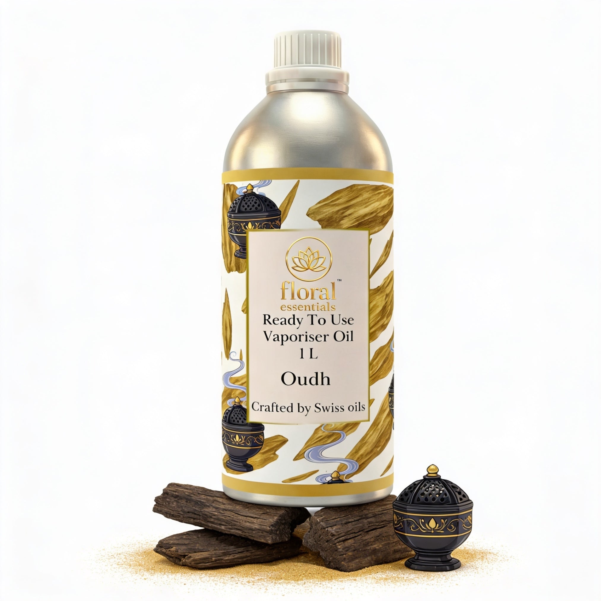 Floral Essentials Oudh Vaporiser Oil 1L | Ready to Use Aroma Oil