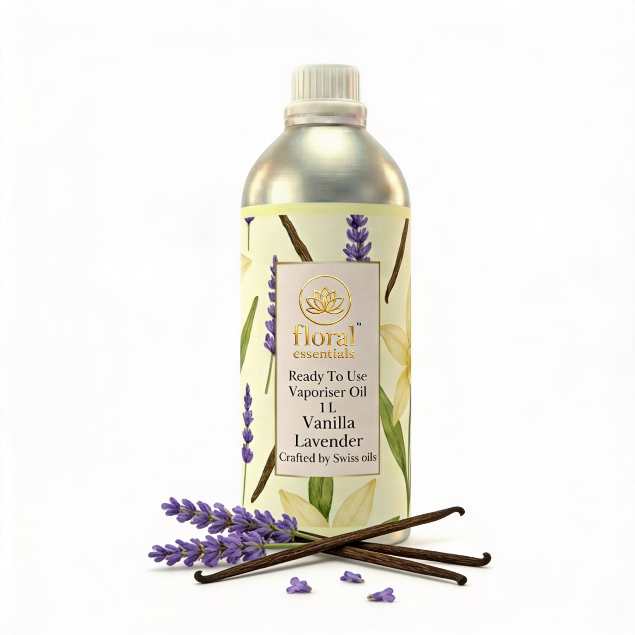 Floral Essentials Vanilla Lavender Vaporiser Oil 1L | Ready to Use Aroma Oil