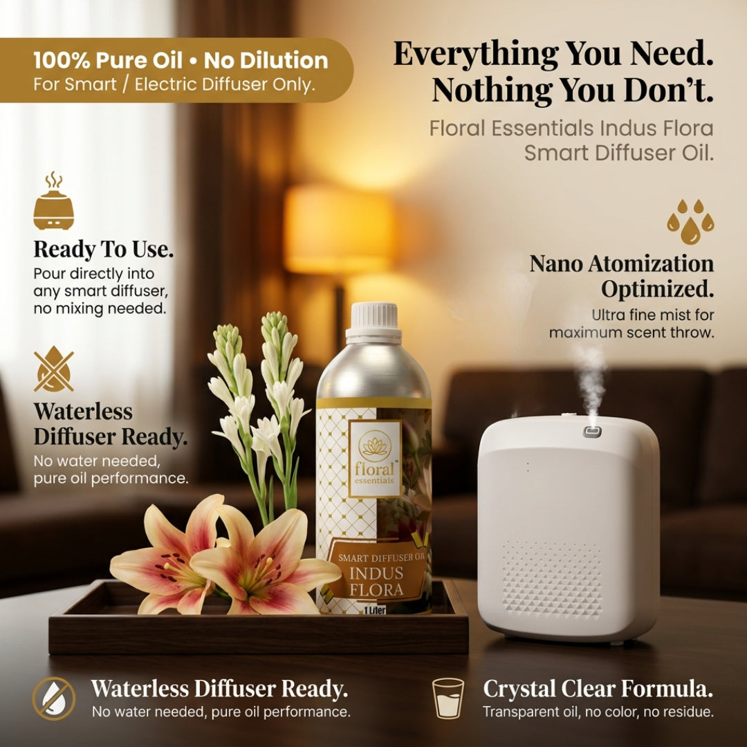 Floral Essentials Indus Flora Smart Diffuser Oil 1L | Hotel Collection