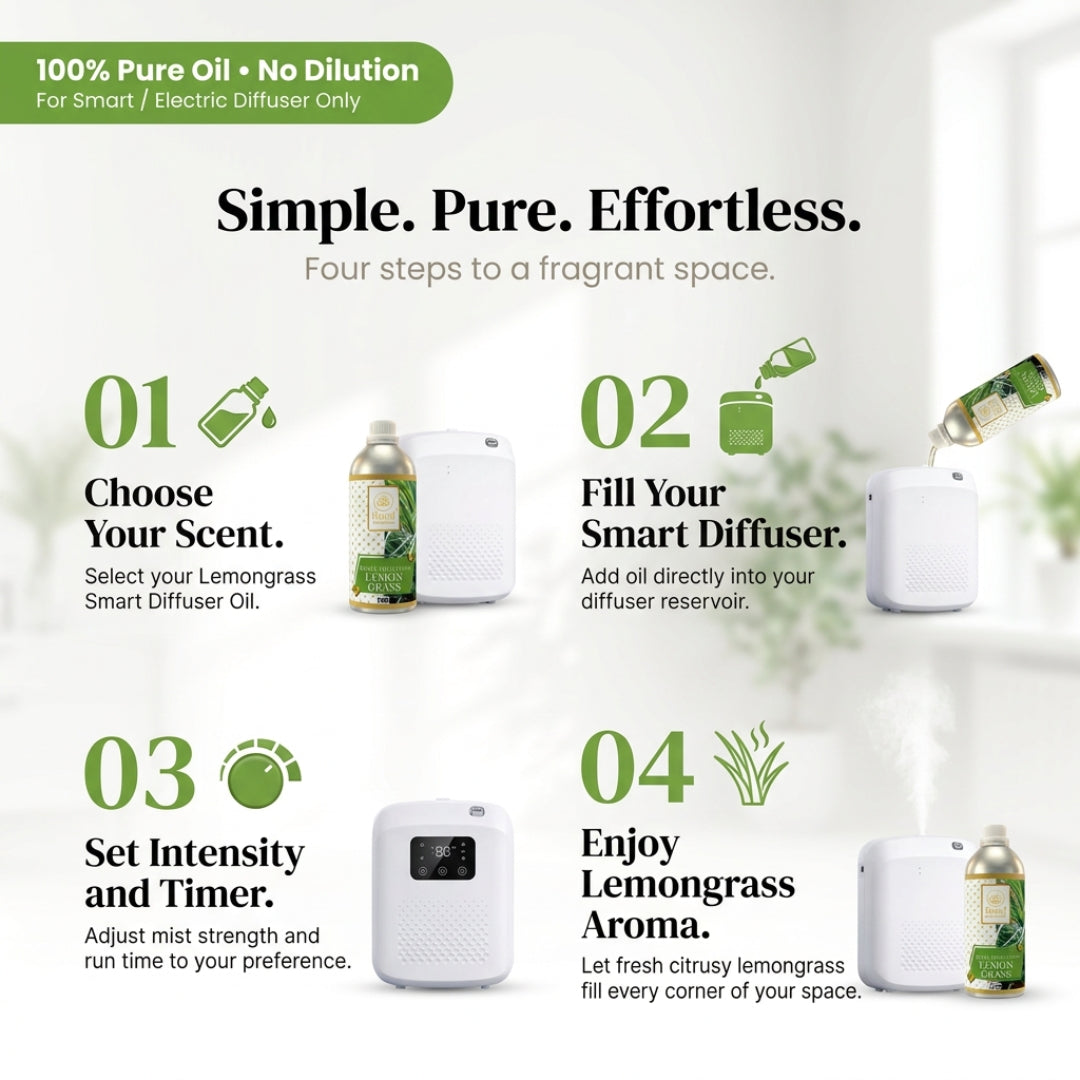 Floral Essentials Lemongrass Smart Diffuser Oil 1L | Hotel Collection