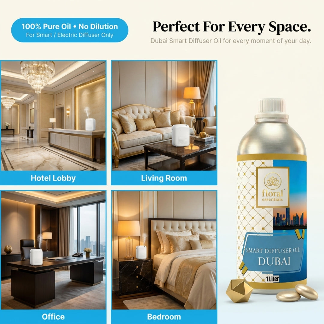 Floral Essentials Dubai Smart Diffuser Oil 1L | Premium Fragrance Oil for Smart Diffusers