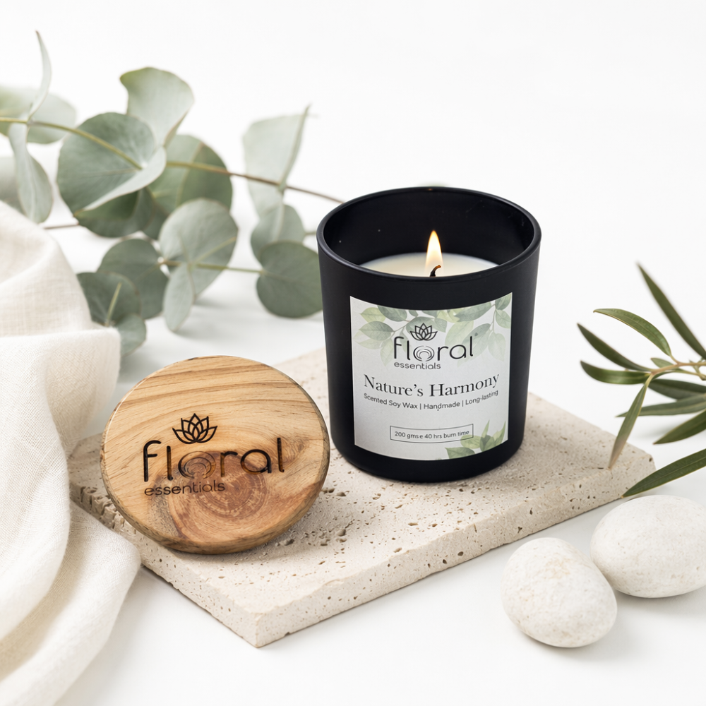 Floral Essentials Nature Harmony Soy Wax Candle | 35 Hours Burn Time