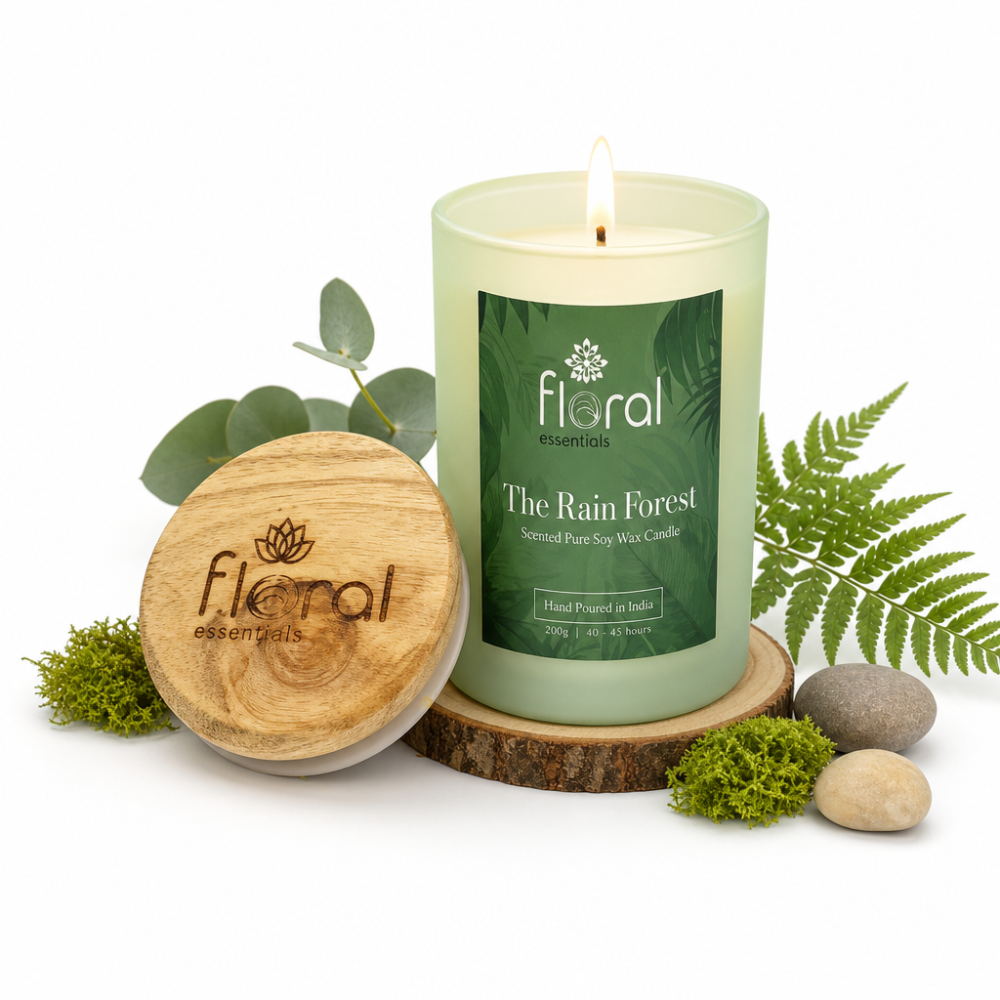 Floral Essentials The Rain Forest Soy Wax Candle | 35 Hours Burn Time