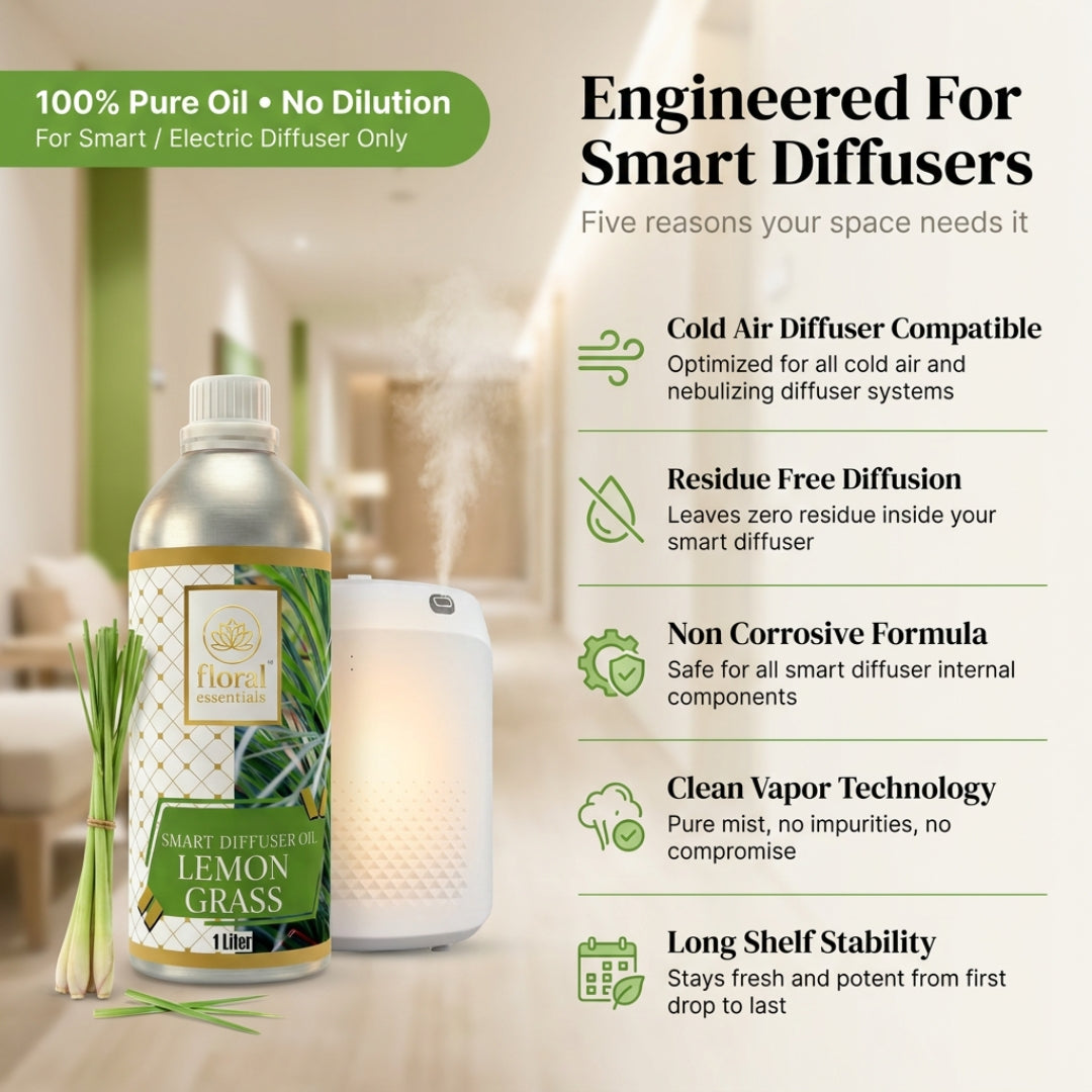 Floral Essentials Lemongrass Smart Diffuser Oil 1L | Hotel Collection