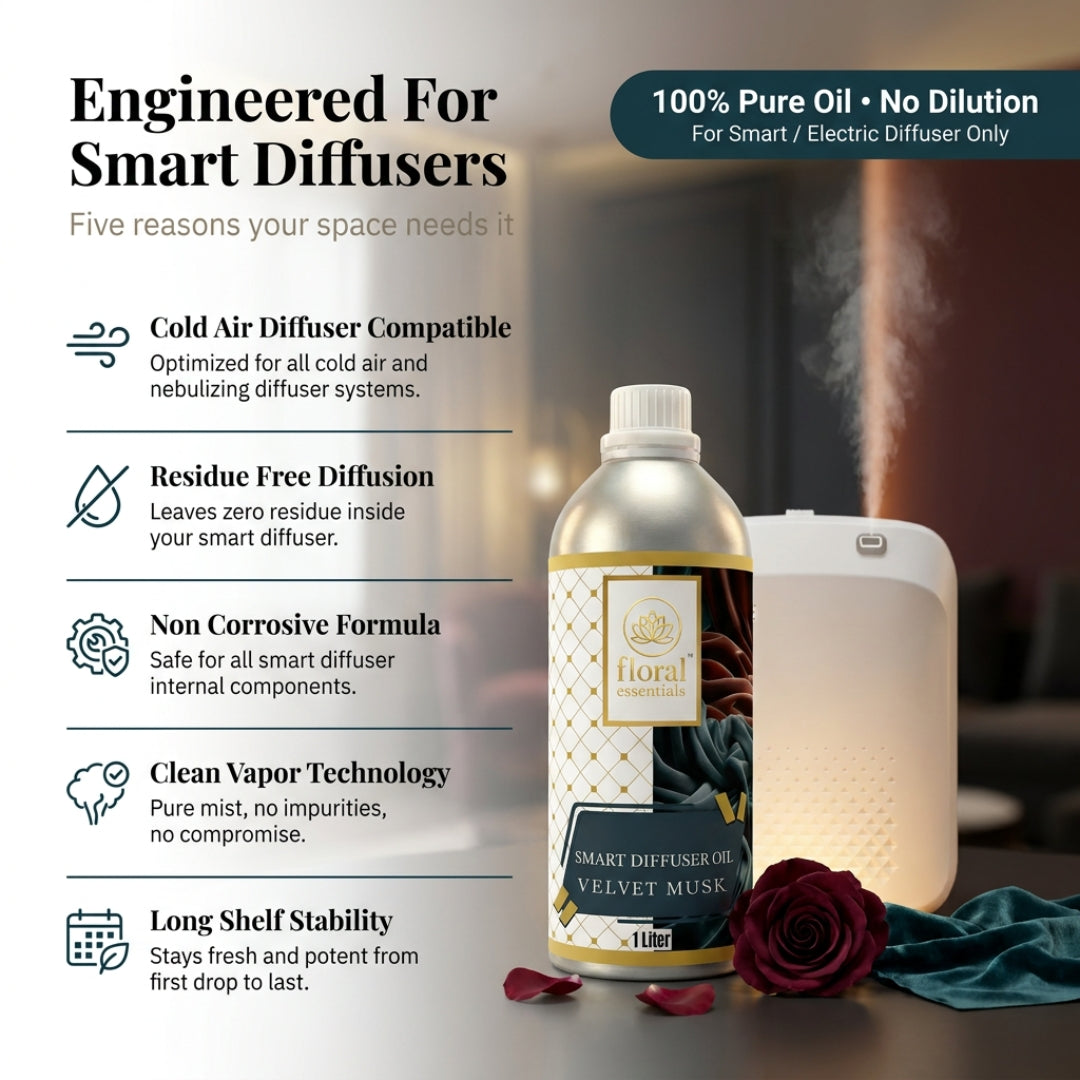 Floral Essentials Velvet Musk Smart Diffuser Oil 1L | Hotel Collection
